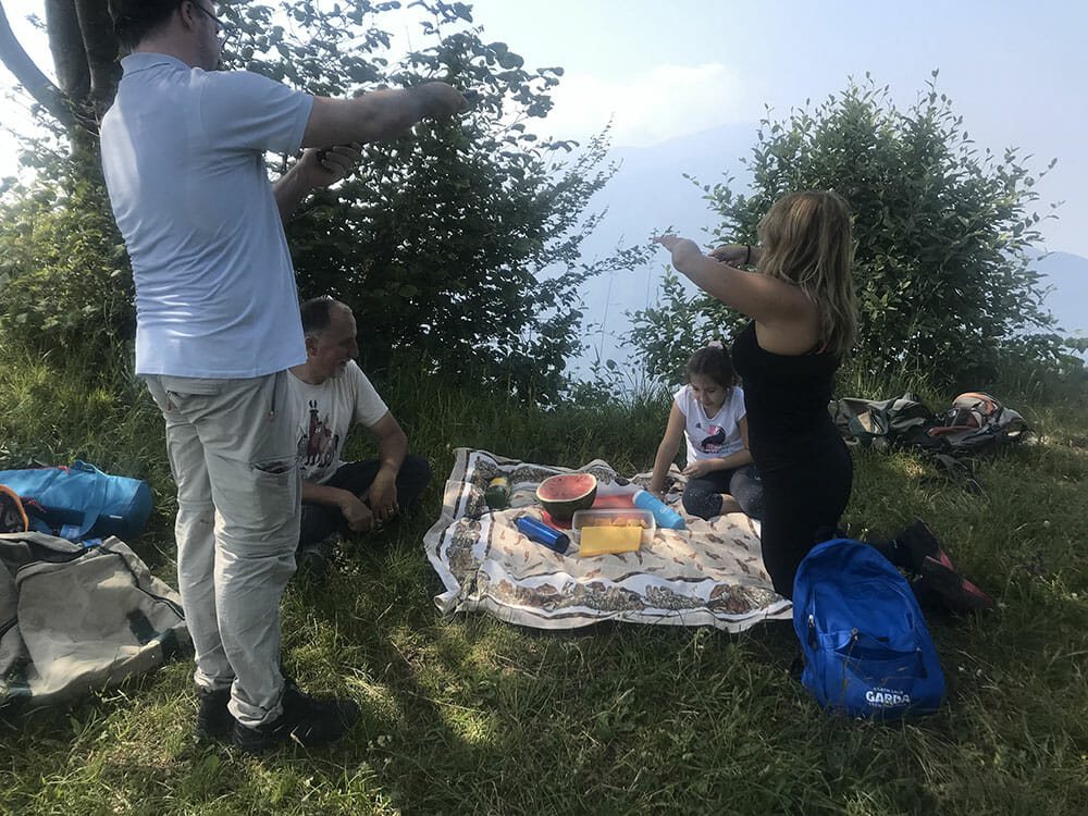 Trekking with the donkeys and a stunning view over Lake Garda Trentino Family Summer  