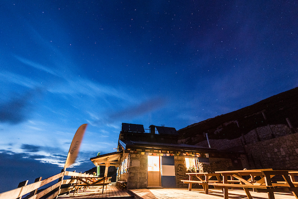 Mountain huts and Garda Trek Top Loop Outdoor Summer  